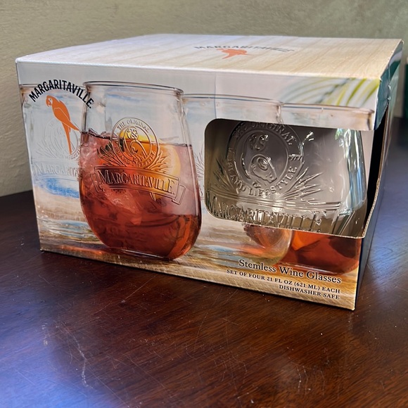 Margaritaville Dining Margaritaville Stemless Wine Glasses Set Of 4